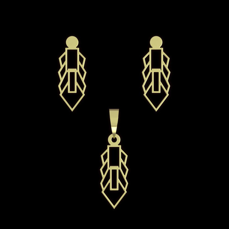 نیم ست طلا 18 عیار زنانه مدوپد مدل هندسی کد NA14536 نیم ست طلا 18 عیار زنانه مدوپد مدل هندسی کد NA14536