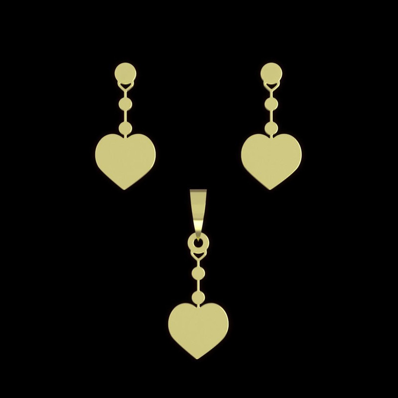 نیم ست طلا 18 عیار زنانه مدوپد مدل قلب کد NA14545 نیم ست طلا 18 عیار زنانه مدوپد مدل قلب کد NA14545