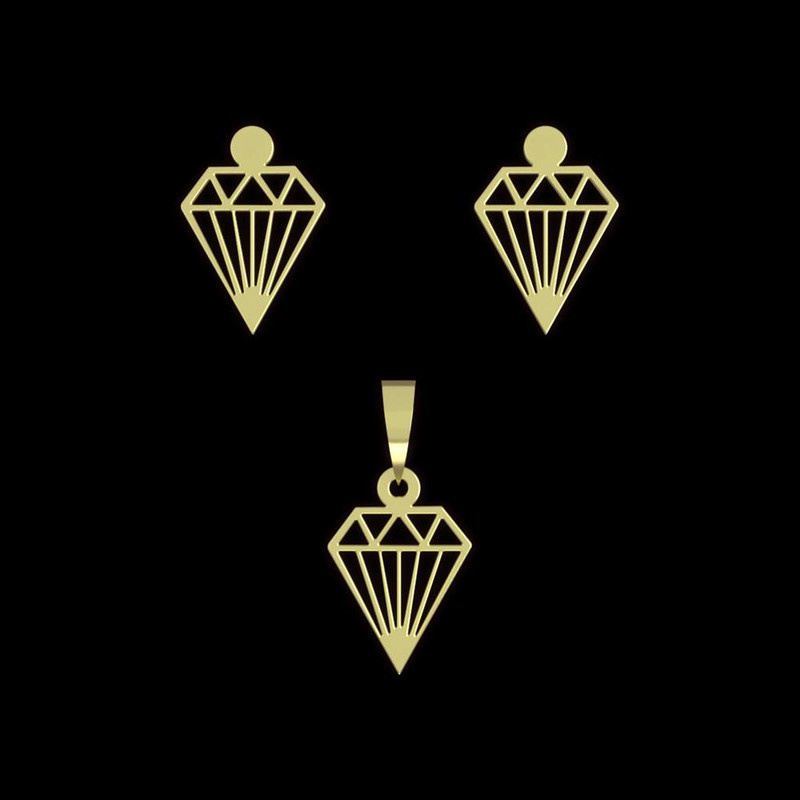 نیم ست طلا 18 عیار زنانه مدوپد مدل الماس کد NA14624 نیم ست طلا 18 عیار زنانه مدوپد مدل الماس کد NA14624