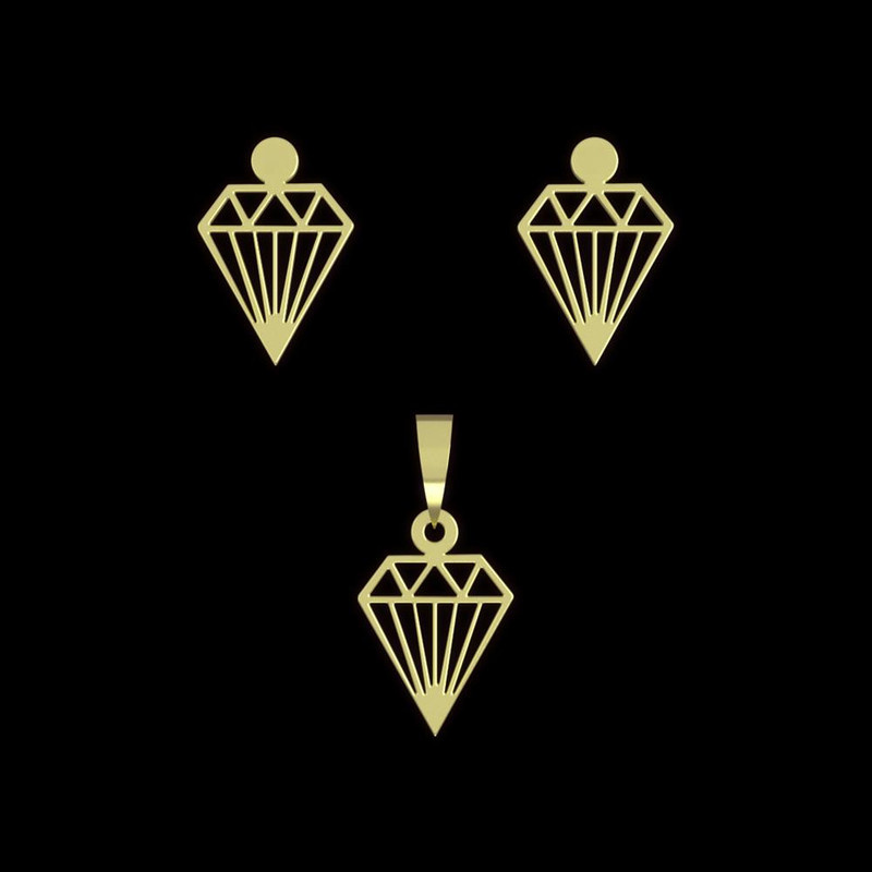 نیم ست طلا 18 عیار زنانه مدوپد مدل الماس کد NA14645 نیم ست طلا 18 عیار زنانه مدوپد مدل الماس کد NA14645