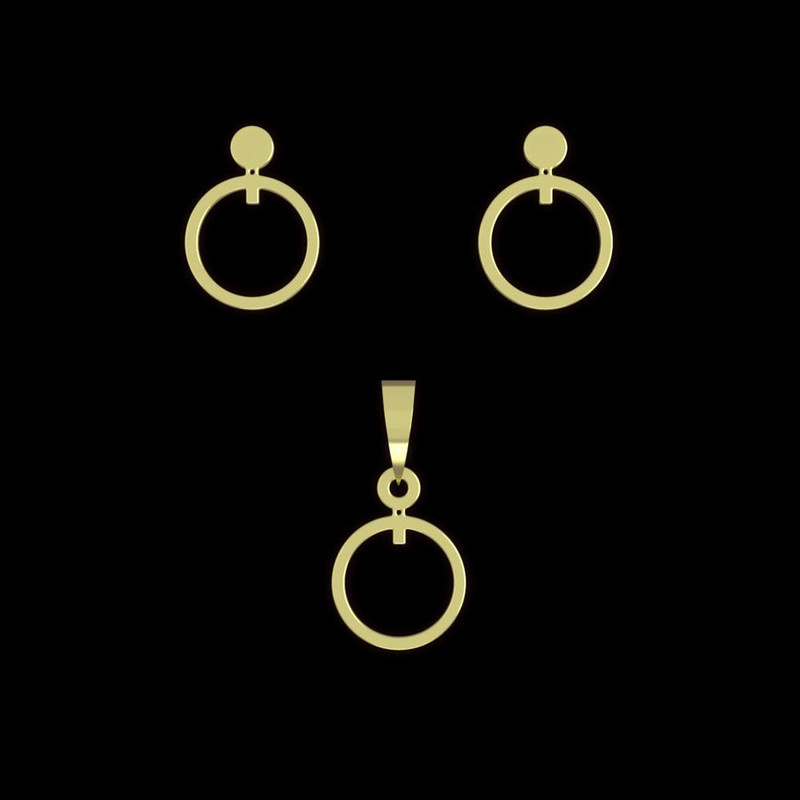 نیم ست طلا 18 عیار زنانه مدوپد مدل دایره کد NA14756 نیم ست طلا 18 عیار زنانه مدوپد مدل دایره کد NA14756