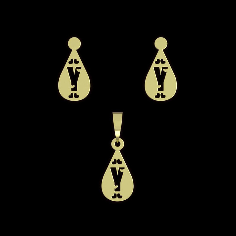 نیم ست طلا 18 عیار زنانه مدوپد مدل Y حرف کد NA14806 نیم ست طلا 18 عیار زنانه مدوپد مدل Y حرف کد NA14806