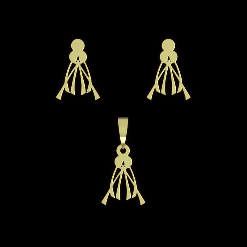 نیم ست طلا 18 عیار زنانه مدوپد مدل هندسی کد NA14888 نیم ست طلا 18 عیار زنانه مدوپد مدل هندسی کد NA14888