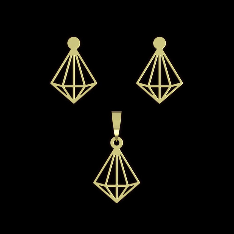 نیم ست طلا 18 عیار زنانه مدوپد مدل الماس کد NA15014 نیم ست طلا 18 عیار زنانه مدوپد مدل الماس کد NA15014