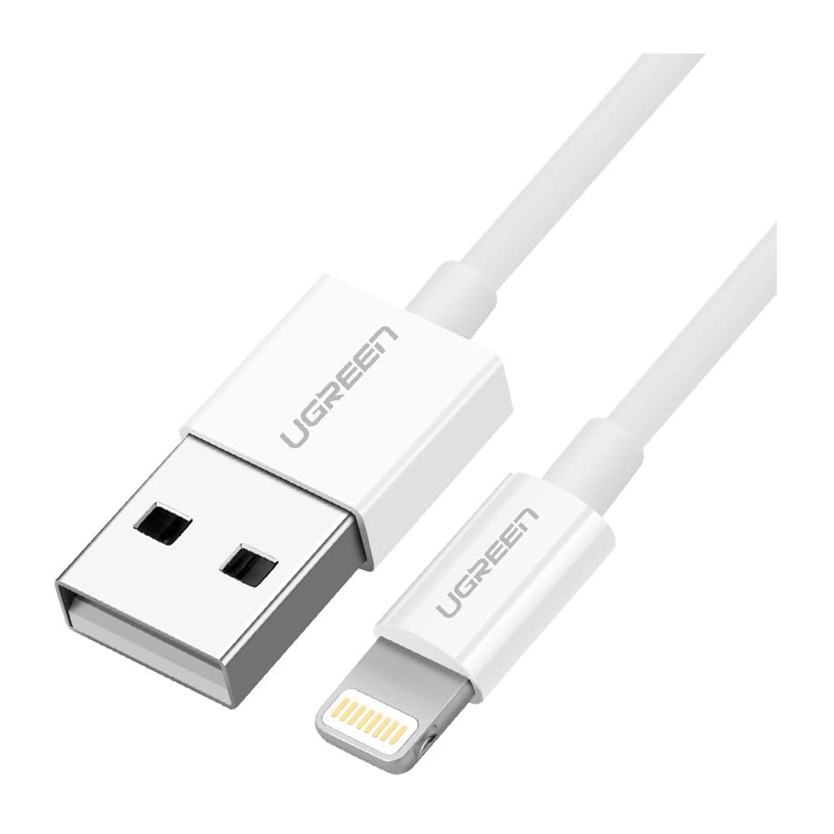 کابل لایتنینگ به USB یوگرین US155 مدل 20728 طول 1 متر-سفید کابل لایتنینگ به USB یوگرین US155 مدل 20728 طول 1 متر-سفید