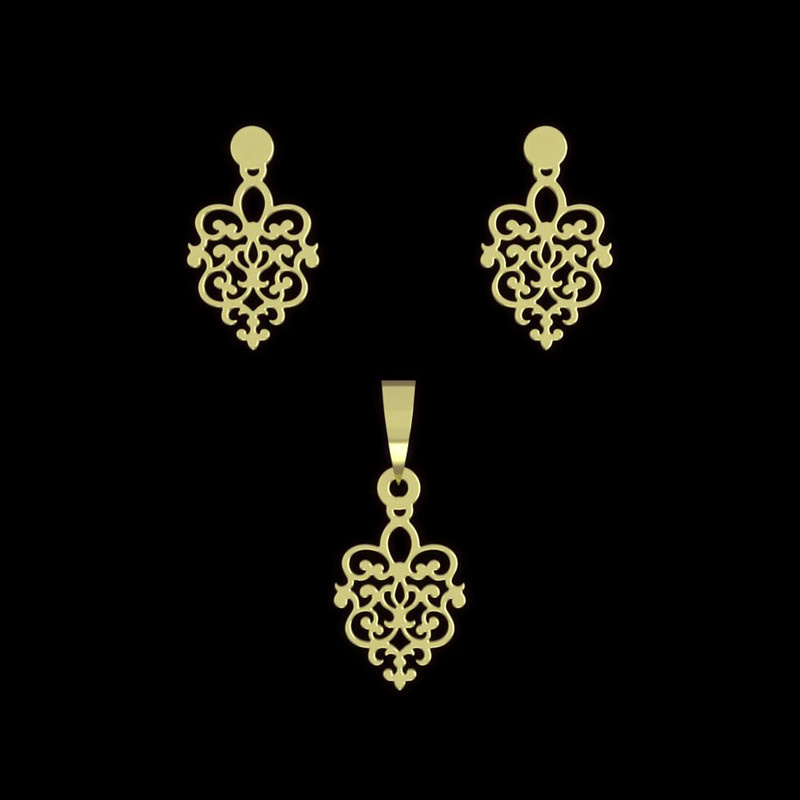 نیم ست طلا 18 عیار زنانه مدوپد مدل هندسی کد NA15216 نیم ست طلا 18 عیار زنانه مدوپد مدل هندسی کد NA15216