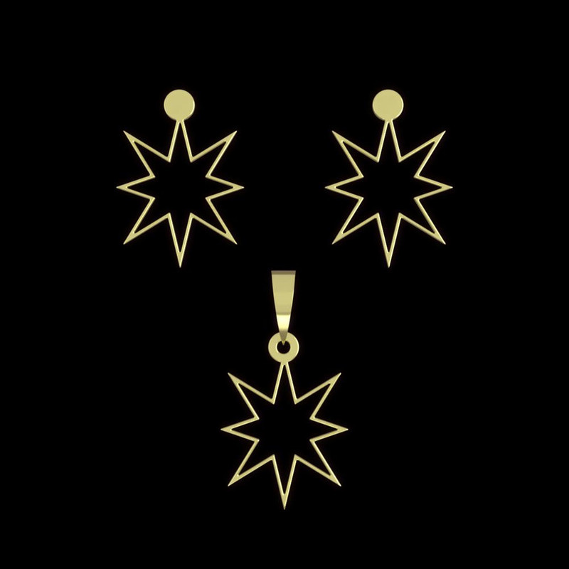 نیم ست طلا 18 عیار زنانه مدوپد مدل ستاره کد NA15557 نیم ست طلا 18 عیار زنانه مدوپد مدل ستاره کد NA15557