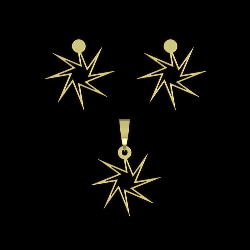 نیم ست طلا 18 عیار زنانه مدوپد مدل ستاره کد NA15561 نیم ست طلا 18 عیار زنانه مدوپد مدل ستاره کد NA15561