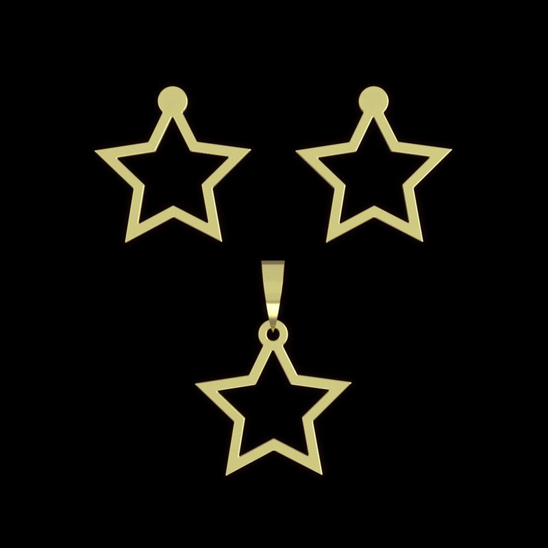 نیم ست طلا 18 عیار زنانه مدوپد مدل ستاره کد NA15581 نیم ست طلا 18 عیار زنانه مدوپد مدل ستاره کد NA15581