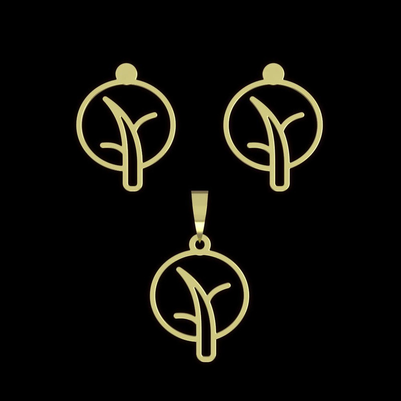 نیم ست طلا 18 عیار زنانه مدوپد مدل درخت کد NA15801 نیم ست طلا 18 عیار زنانه مدوپد مدل درخت کد NA15801