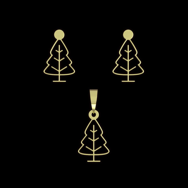 نیم ست طلا 18 عیار زنانه مدوپد مدل درخت کد NA15811 نیم ست طلا 18 عیار زنانه مدوپد مدل درخت کد NA15811