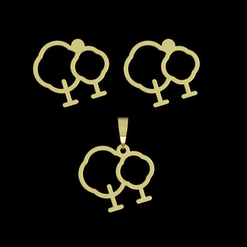 نیم ست طلا 18 عیار زنانه مدوپد مدل درخت کد NA15823 نیم ست طلا 18 عیار زنانه مدوپد مدل درخت کد NA15823