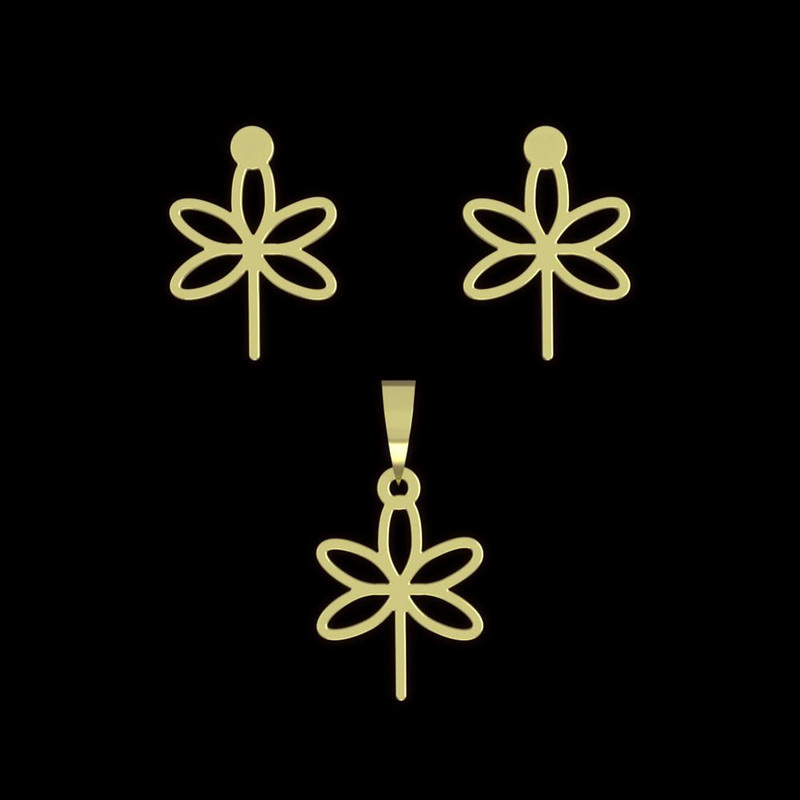 نیم ست طلا 18 عیار زنانه مدوپد مدل برگ کد NA15999 نیم ست طلا 18 عیار زنانه مدوپد مدل برگ کد NA15999