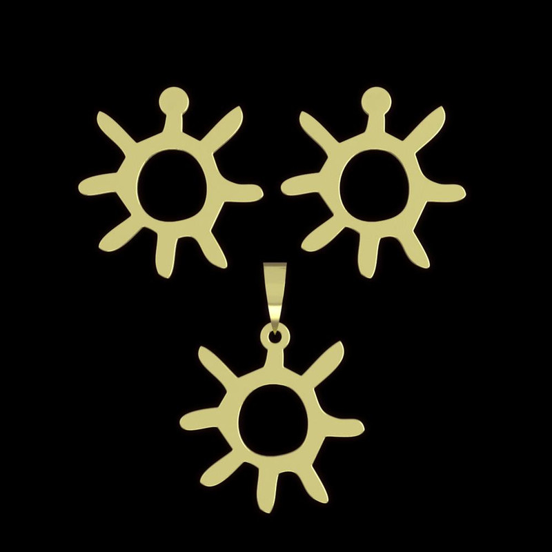 نیم ست طلا 18 عیار زنانه مدوپد مدل خورشید کد NA16172 نیم ست طلا 18 عیار زنانه مدوپد مدل خورشید کد NA16172