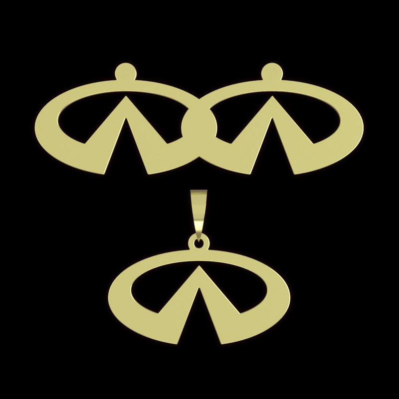 نیم ست طلا 18 عیار زنانه مدوپد مدل اینفینیتی کد NA16211