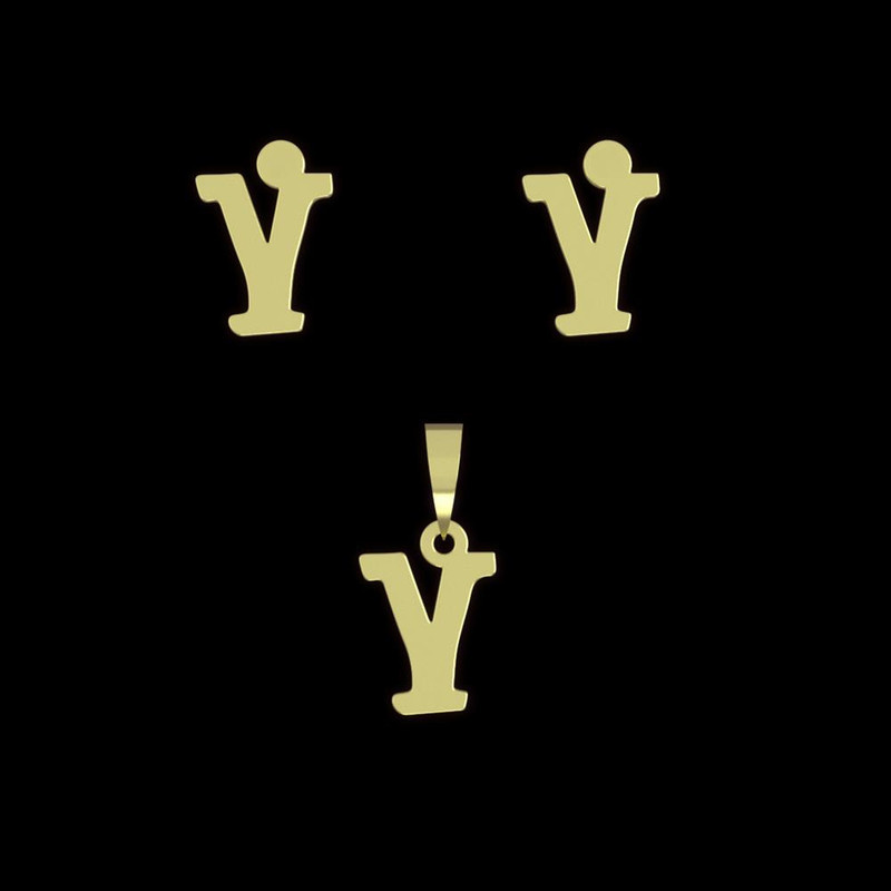 نیم ست طلا 18 عیار زنانه مدوپد مدل حرف Y کد NA16664 نیم ست طلا 18 عیار زنانه مدوپد مدل حرف Y کد NA16664