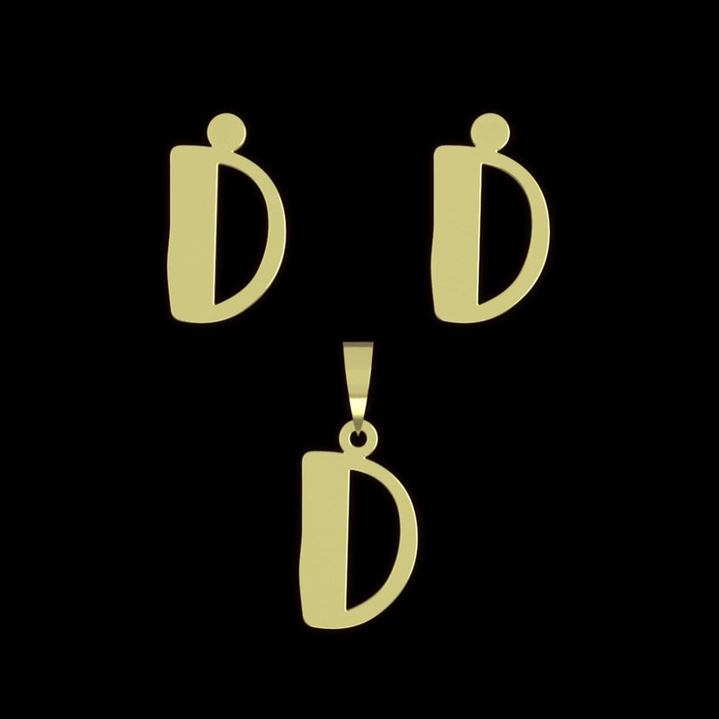 نیم ست طلا 18 عیار زنانه مدوپد مدل حرف D کد NA16710 نیم ست طلا 18 عیار زنانه مدوپد مدل حرف D کد NA16710