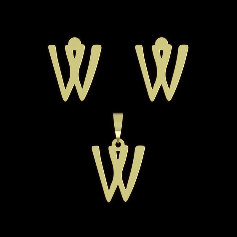 نیم ست طلا 18 عیار زنانه مدوپد مدل حرف W کد NA16800 نیم ست طلا 18 عیار زنانه مدوپد مدل حرف W کد NA16800