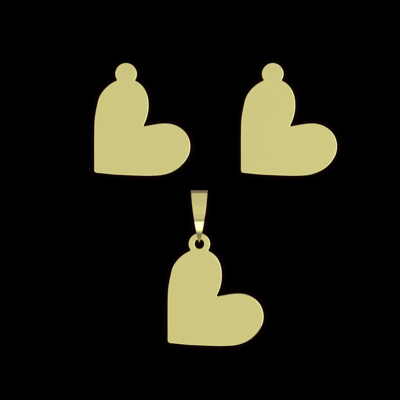 نیم ست طلا 18 عیار زنانه مدوپد مدل قلب کد NA17546 نیم ست طلا 18 عیار زنانه مدوپد مدل قلب کد NA17546