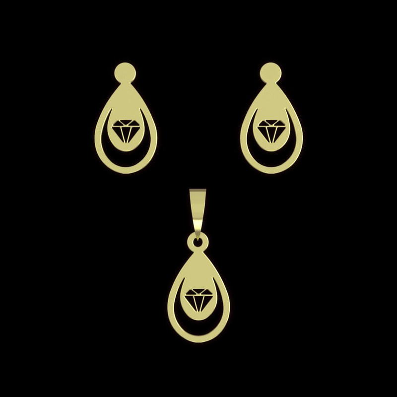 نیم ست طلا 18 عیار زنانه مدوپد مدل الماس کد NA10536 نیم ست طلا 18 عیار زنانه مدوپد مدل الماس کد NA10536