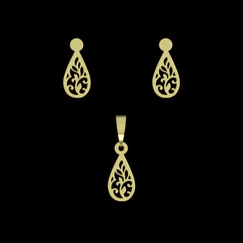 نیم ست طلا 18 عیار زنانه مدوپد مدل اسلیمی کد NA10580 نیم ست طلا 18 عیار زنانه مدوپد مدل اسلیمی کد NA10580