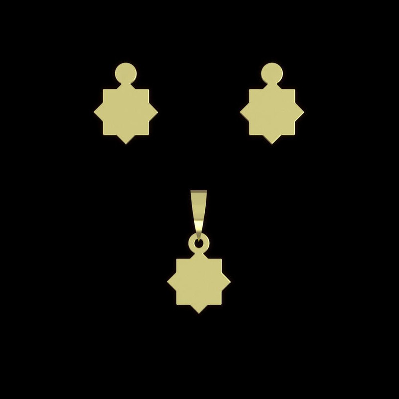 نیم ست طلا 18 عیار زنانه مدوپد مدل اسلیمی کد NA10656 نیم ست طلا 18 عیار زنانه مدوپد مدل اسلیمی کد NA10656