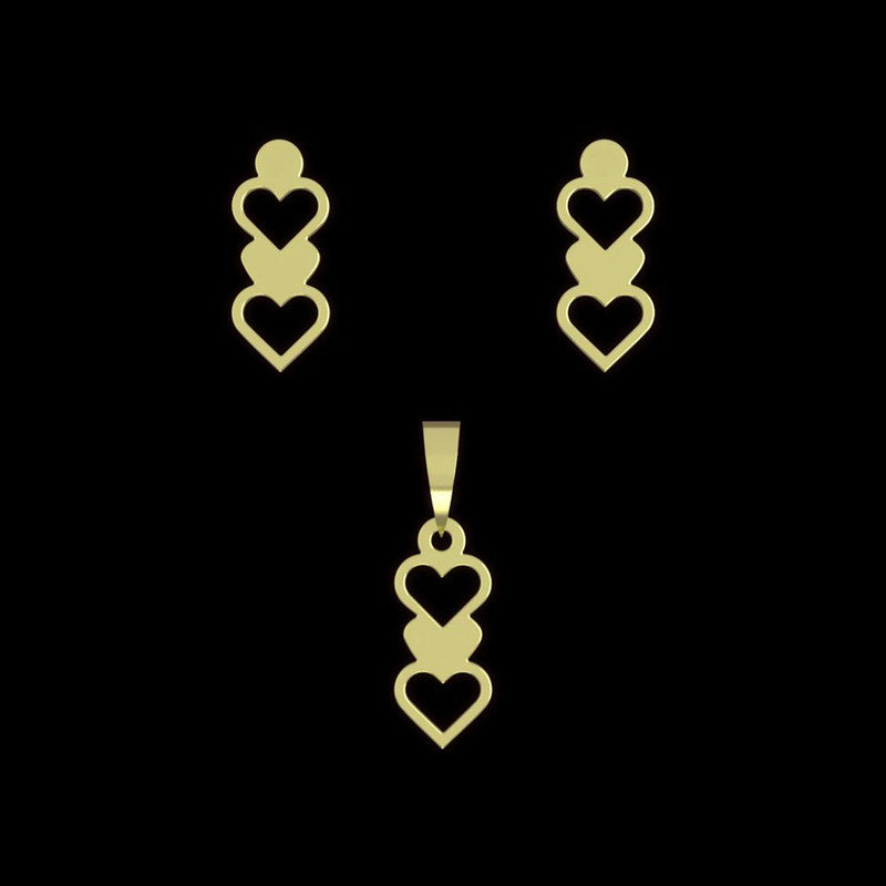 نیم ست طلا 18 عیار زنانه مدوپد مدل قلب کد NA10700 نیم ست طلا 18 عیار زنانه مدوپد مدل قلب کد NA10700