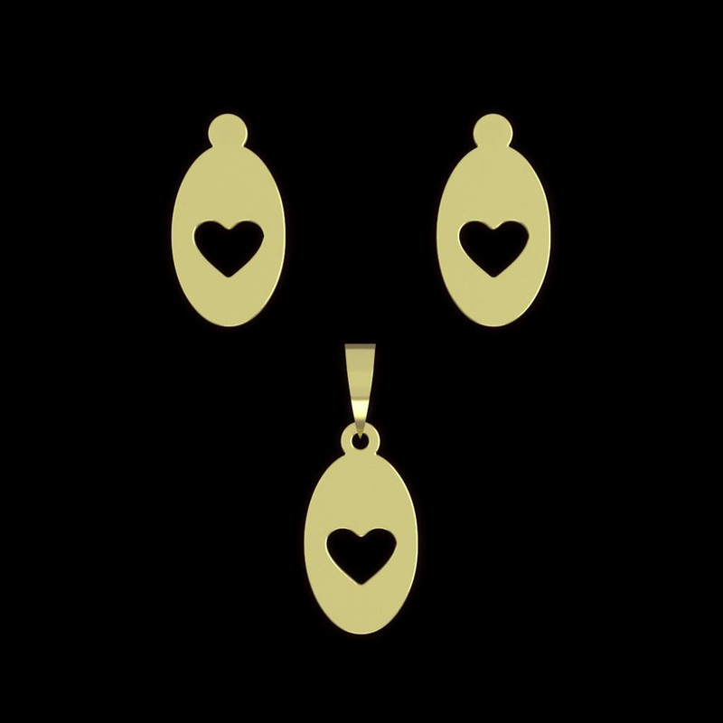 نیم ست طلا 18 عیار زنانه مدوپد مدل قلب کد NA10736 نیم ست طلا 18 عیار زنانه مدوپد مدل قلب کد NA10736