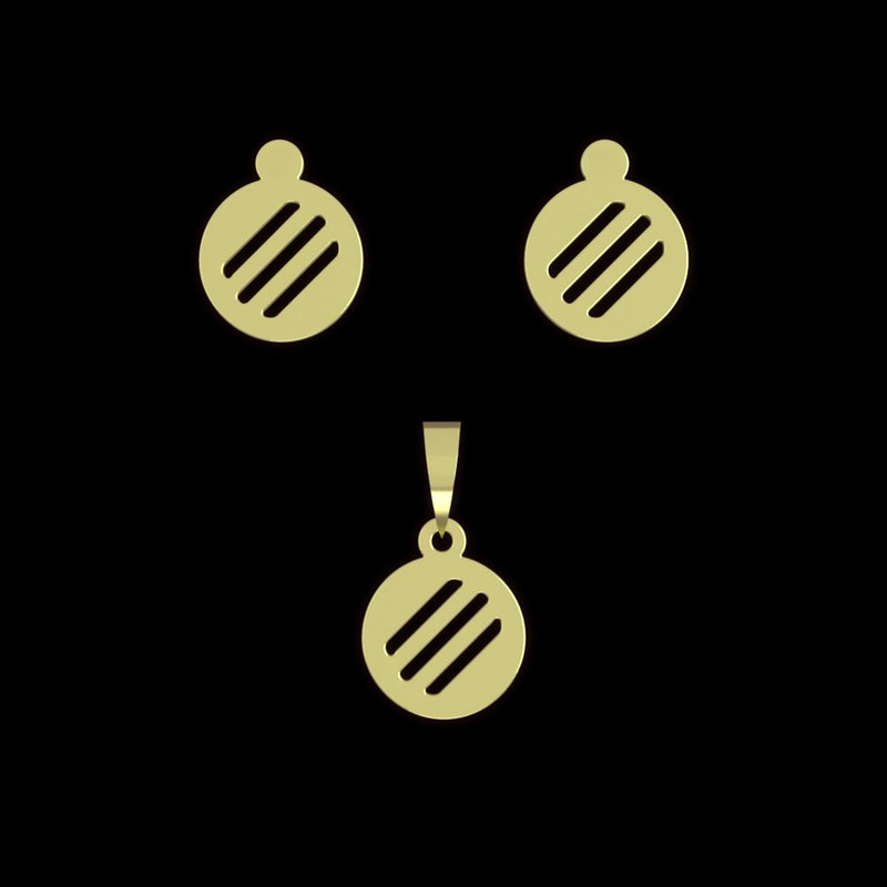 نیم ست طلا 18 عیار زنانه مدوپد مدل دایره کد NA10744 نیم ست طلا 18 عیار زنانه مدوپد مدل دایره کد NA10744