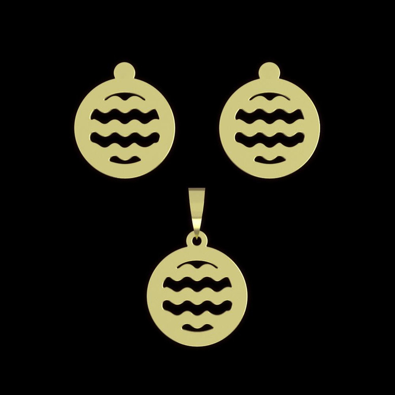 نیم ست طلا 18 عیار زنانه مدوپد مدل دایره کد NA10756 نیم ست طلا 18 عیار زنانه مدوپد مدل دایره کد NA10756