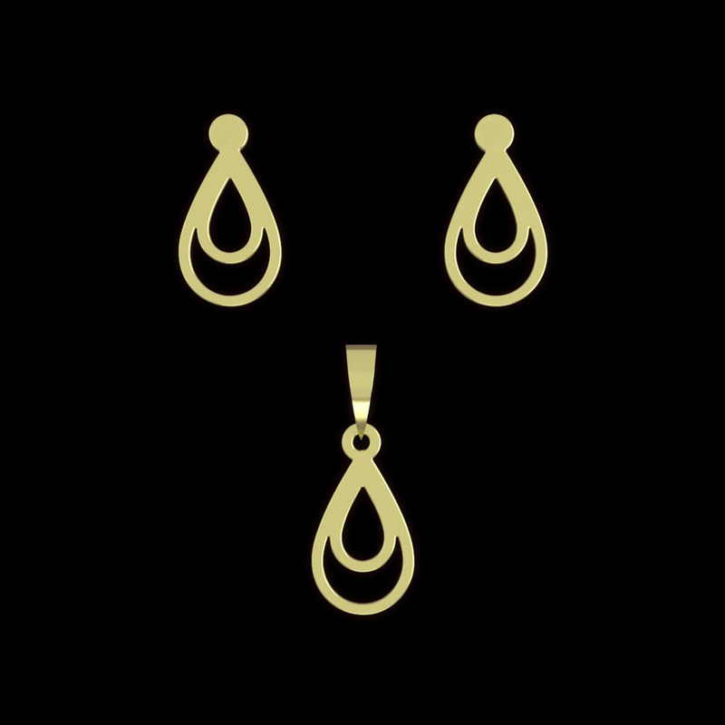 نیم ست طلا 18 عیار زنانه مدوپد مدل اشک کد NA10937 نیم ست طلا 18 عیار زنانه مدوپد مدل اشک کد NA10937