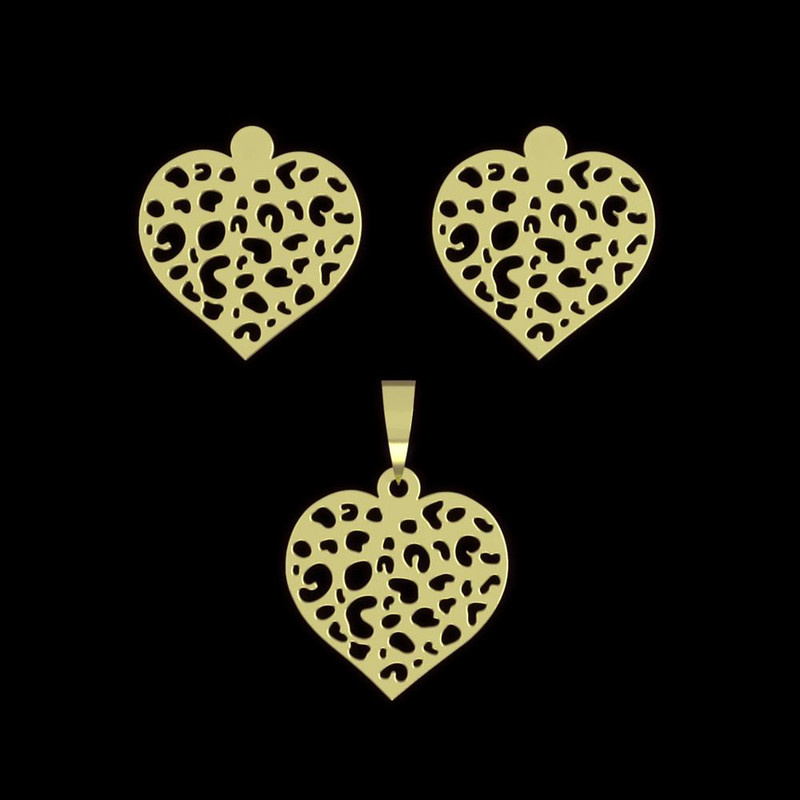 نیم ست طلا 18 عیار زنانه مدوپد مدل قلب کد NA10952 نیم ست طلا 18 عیار زنانه مدوپد مدل قلب کد NA10952