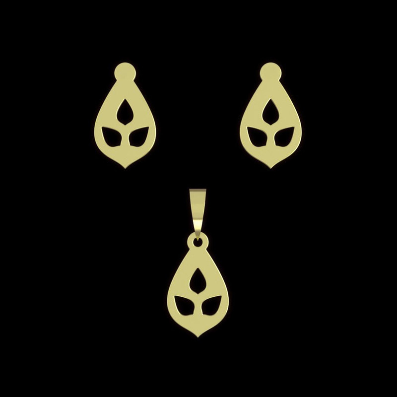 نیم ست طلا 18 عیار زنانه مدوپد مدل اشک کد NA10959 نیم ست طلا 18 عیار زنانه مدوپد مدل اشک کد NA10959