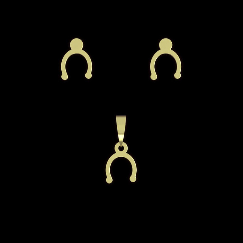 نیم ست طلا 18 عیار زنانه مدوپد مدل نیم دایره کد NA11033 نیم ست طلا 18 عیار زنانه مدوپد مدل نیم دایره کد NA11033