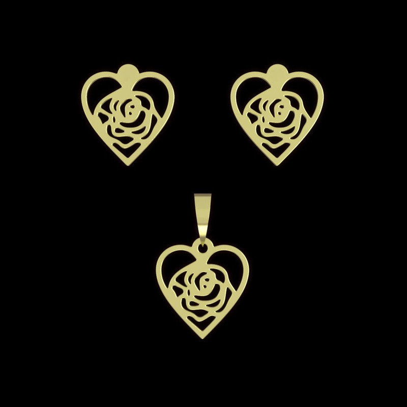 نیم ست طلا 18 عیار زنانه مدوپد مدل قلب کد NA11062 نیم ست طلا 18 عیار زنانه مدوپد مدل قلب کد NA11062