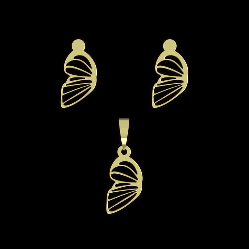 نیم ست طلا 18 عیار زنانه مدوپد مدل بال پروانه کد NA11092 نیم ست طلا 18 عیار زنانه مدوپد مدل بال پروانه کد NA11092