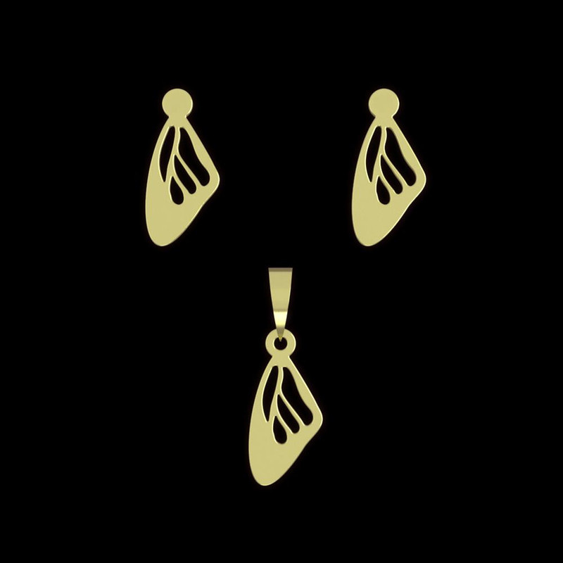 نیم ست طلا 18 عیار زنانه مدوپد مدل بال پروانه کد NA11102 نیم ست طلا 18 عیار زنانه مدوپد مدل بال پروانه کد NA11102