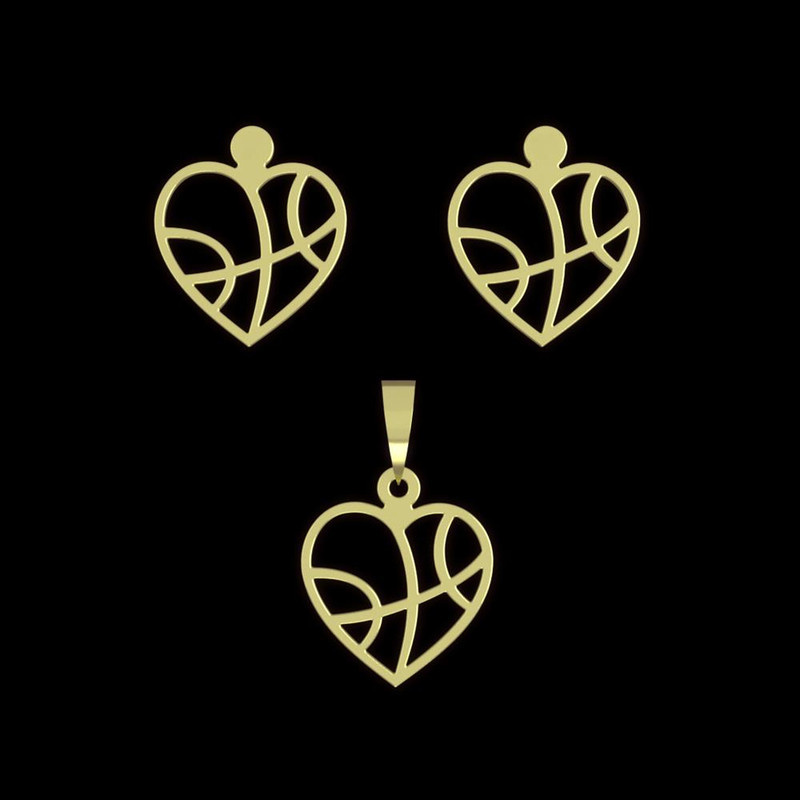 نیم ست طلا 18 عیار زنانه مدوپد مدل قلب کد NA11170 نیم ست طلا 18 عیار زنانه مدوپد مدل قلب کد NA11170