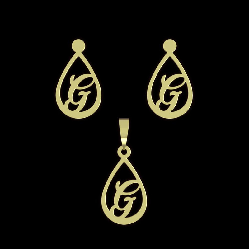 نیم ست طلا 18 عیار زنانه مدوپد مدل حرف G کد NA11185 نیم ست طلا 18 عیار زنانه مدوپد مدل حرف G کد NA11185