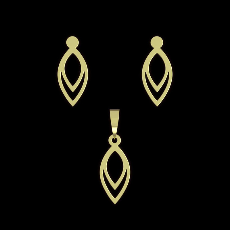 نیم ست طلا 18 عیار زنانه مدوپد مدل اشک کد NA11196 نیم ست طلا 18 عیار زنانه مدوپد مدل اشک کد NA11196