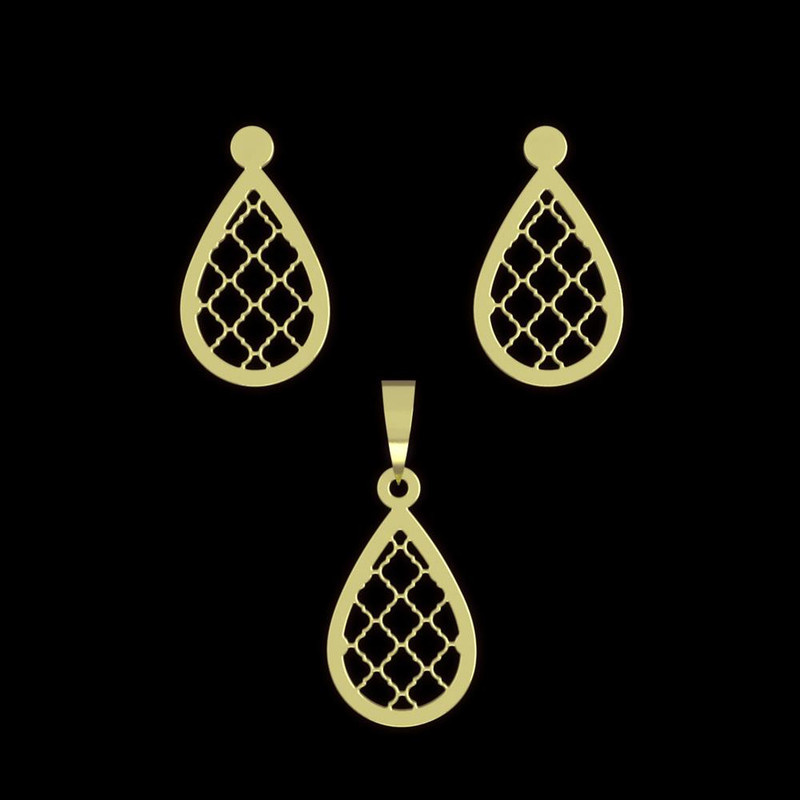 نیم ست طلا 18 عیار زنانه مدوپد مدل اشک کد NA11226 نیم ست طلا 18 عیار زنانه مدوپد مدل اشک کد NA11226