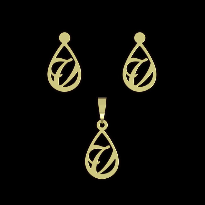 نیم ست طلا 18 عیار زنانه مدوپد مدل حرف v کد NA11245 نیم ست طلا 18 عیار زنانه مدوپد مدل حرف v کد NA11245