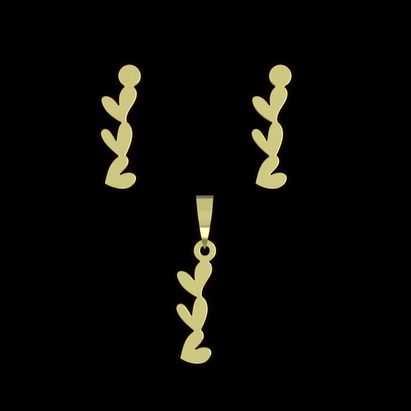 نیم ست طلا 18 عیار زنانه مدوپد مدل قلب کد NA11257 نیم ست طلا 18 عیار زنانه مدوپد مدل قلب کد NA11257