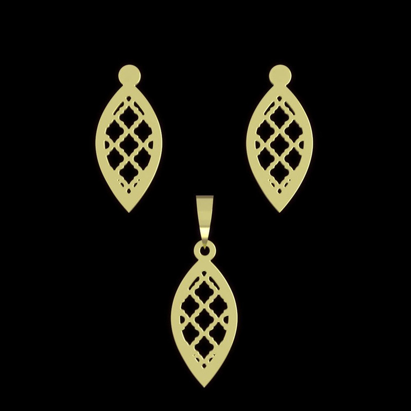 نیم ست طلا 18 عیار زنانه مدوپد مدل اشک کد NA11281 نیم ست طلا 18 عیار زنانه مدوپد مدل اشک کد NA11281