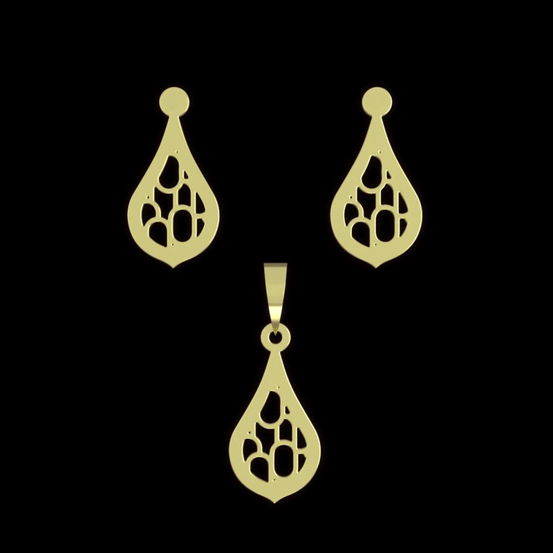 نیم ست طلا 18 عیار زنانه مدوپد مدل اشک کد NA11310 نیم ست طلا 18 عیار زنانه مدوپد مدل اشک کد NA11310