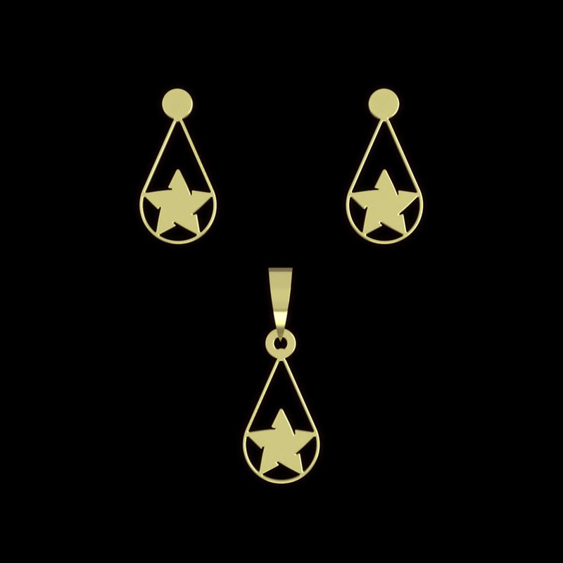 نیم ست طلا 18 عیار زنانه مدوپد مدل ستاره کد NA11322 نیم ست طلا 18 عیار زنانه مدوپد مدل ستاره کد NA11322