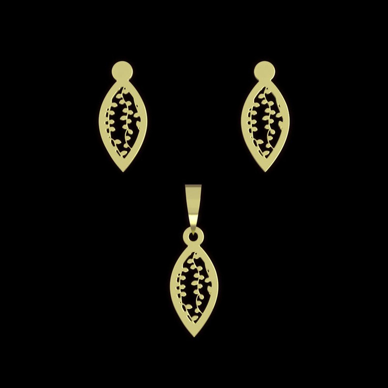 نیم ست طلا 18 عیار زنانه مدوپد مدل اشک کد NA11332 نیم ست طلا 18 عیار زنانه مدوپد مدل اشک کد NA11332