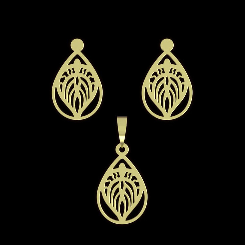 نیم ست طلا 18 عیار زنانه مدوپد مدل هندسی کد NA11343 نیم ست طلا 18 عیار زنانه مدوپد مدل هندسی کد NA11343