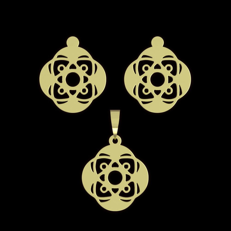 نیم ست طلا 18 عیار زنانه مدوپد مدل هندسی کد NA11342 نیم ست طلا 18 عیار زنانه مدوپد مدل هندسی کد NA11342