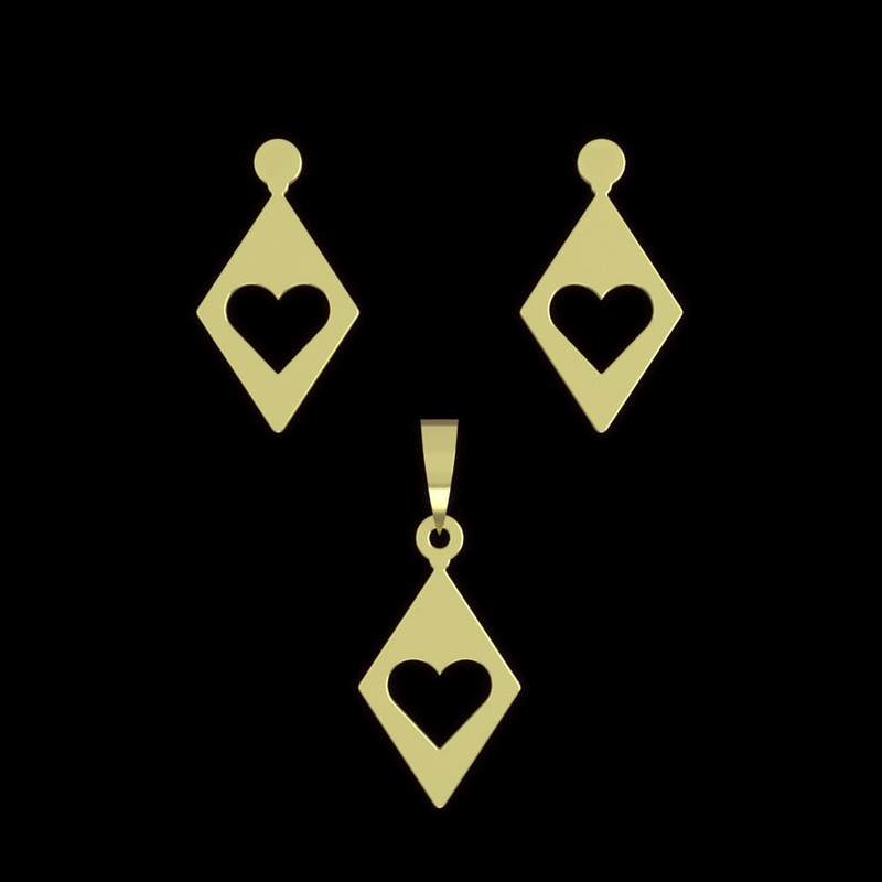 نیم ست طلا 18 عیار زنانه مدوپد مدل قلب کد NA11352 نیم ست طلا 18 عیار زنانه مدوپد مدل قلب کد NA11352